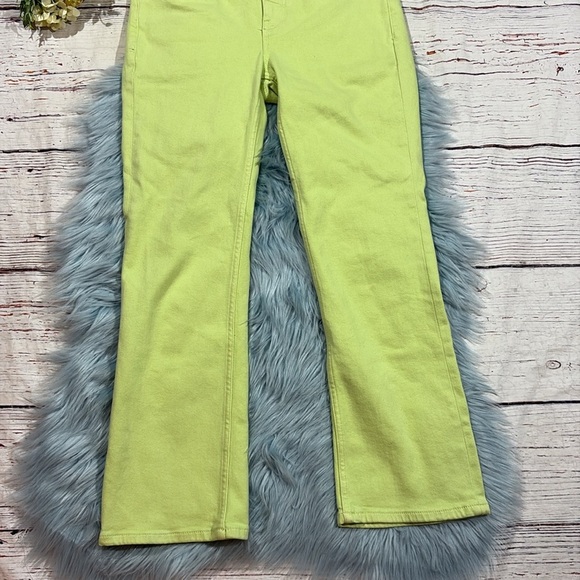 Anthropologie Pilcro Aloe Green The Yaya High Rise Crop Flare Jeans - Picture 6 of 10
